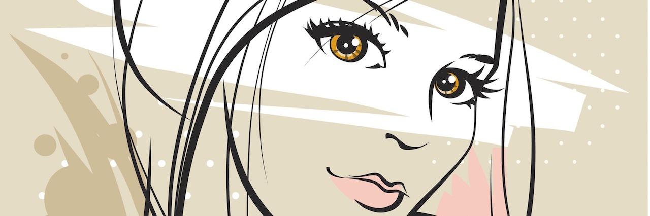 Response to Those Who Don't Understand Why I'm Smiling and Sick sketch outline of woman's face with small smile