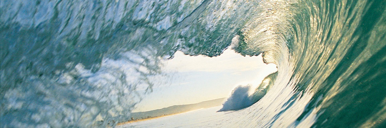 How Ocean Waves and Bodysurfing is Like Bipolar Disorder looking through breaking wave