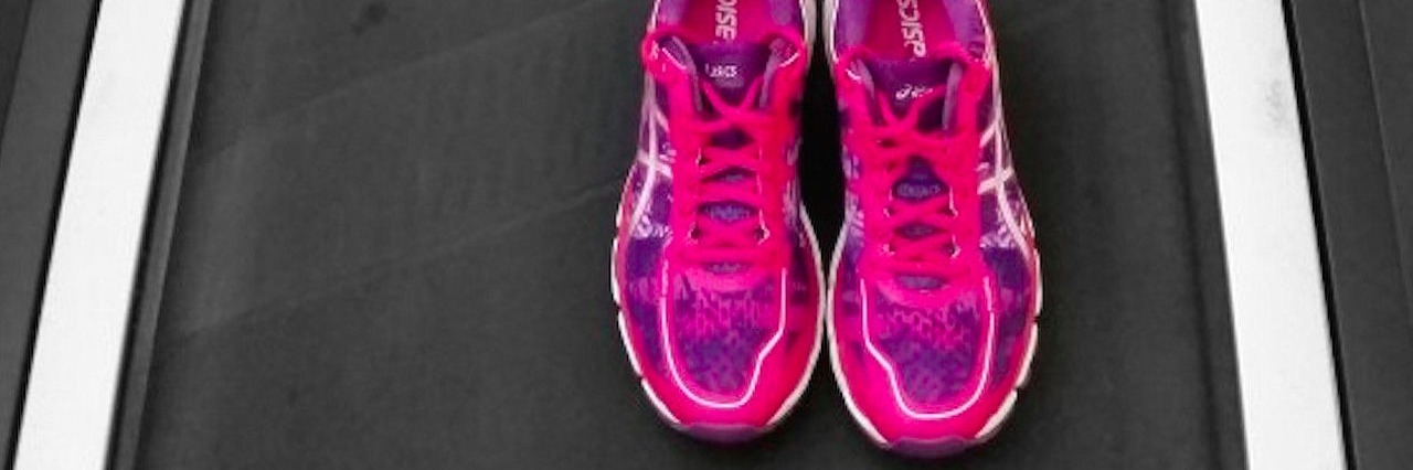 Mother Tells Son She Can’t Run Due to Her Chronic Illnesses pair of running shoes