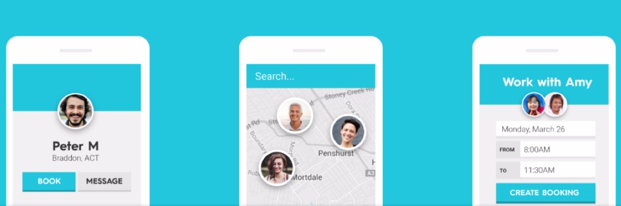 Hireup Allows People With Disabilities to Choose Their Own Caregivers Images of Hireup Screens