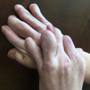 LIsa's sons hands.