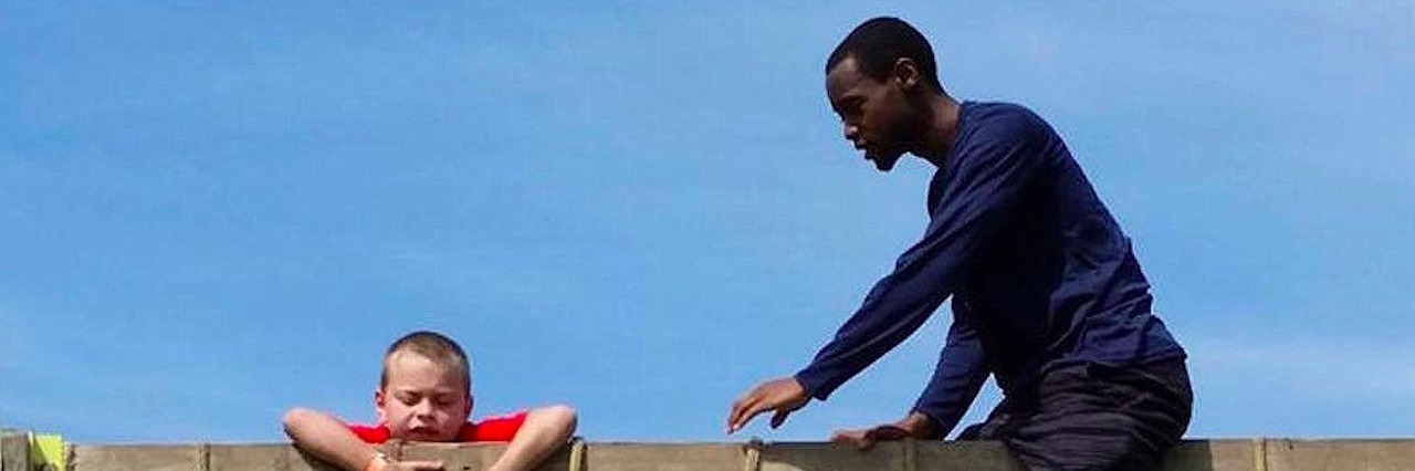 When People Cheered for My Son With a Congenital Heart Defect A member of Lincoln University’s men’s basketball team helping Joy Gilzow’s son, Blaze