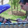man plays xylophone for his daughter