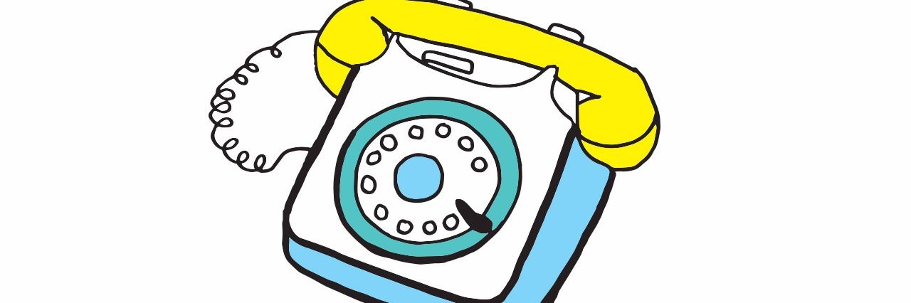 Illustration of a rotary phone