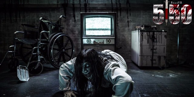Mental Health Advocates Protest Knott's Berry Farm's Halloween Attraction, Fear VR: 5150 Promotional image of a scary girl coming out of a television screen.