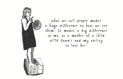 Illustration that says "what we call people makes a huge difference in how we see them."