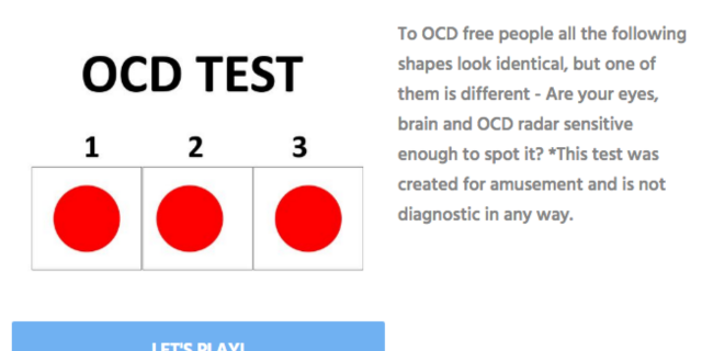 screen grab of how sensitive is your ocd radar quiz result