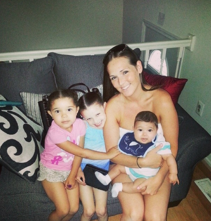 Mandy with her children.