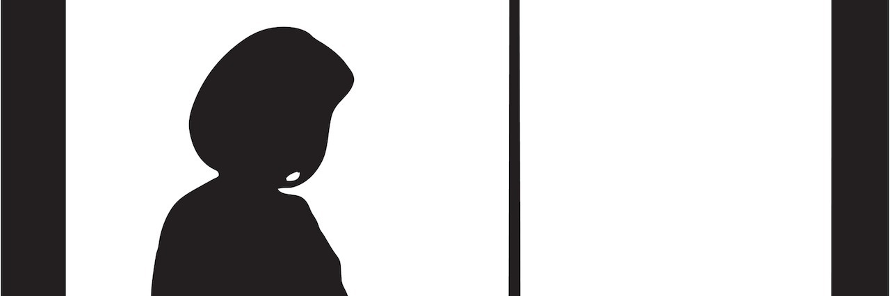 Mother Who Lost Her Child to Suicide: We Need to Do Better silhouette of the woman against window isolated on white background