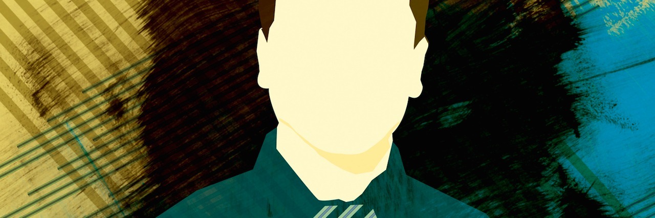 What It's Like to Have an Anxiety Disorder paining on a man with no facial features