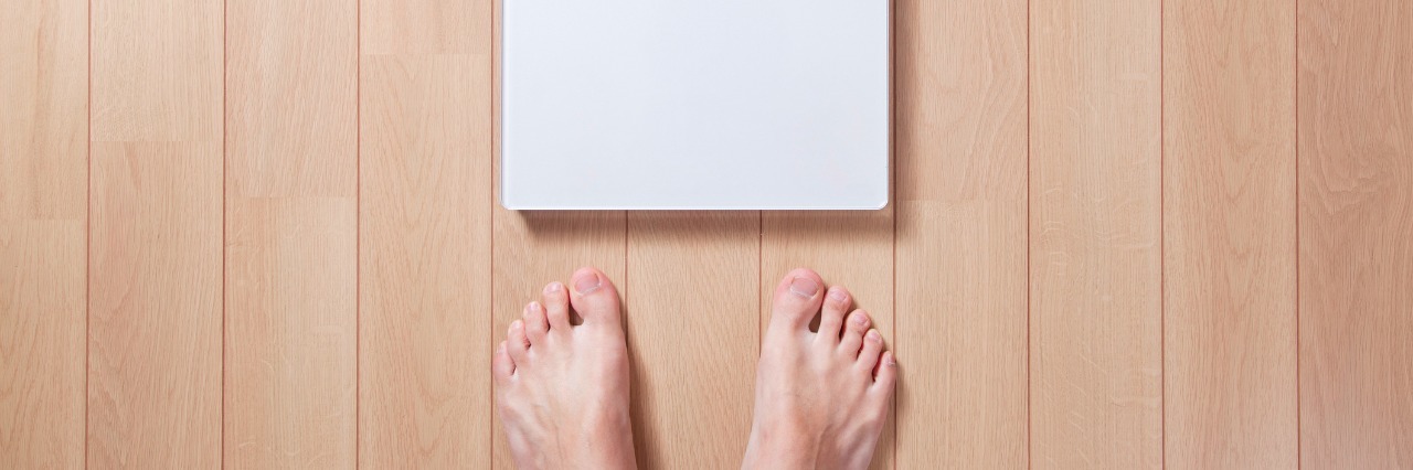 Meeting My Goal Weight in Eating Disorder Recovery Scale / Weighing machine