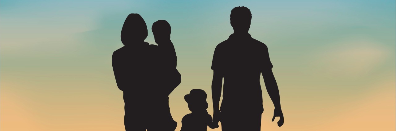 What It's Like Parenting a Child With a Rare Disease Family silhouettes in nature.
