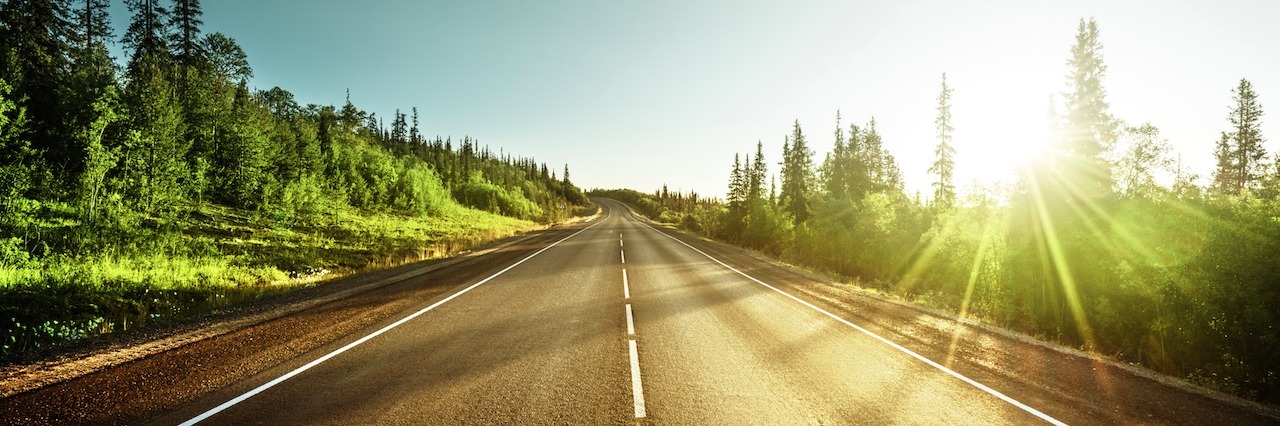 open road in the mountains