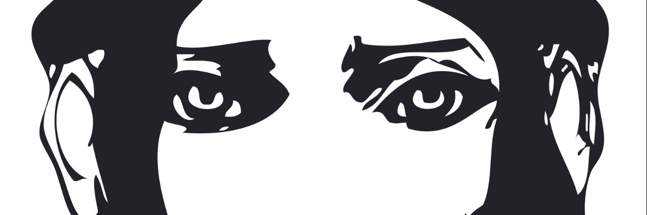 What My Anxiety Feels Like During the Week Black and white hand-drawn woman portrait. Ink painting imitation