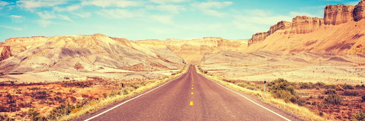 Eating Disorder Recovery as a Life Journey road going through the desert