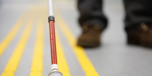 3 Tips for People Facing Vision Loss or Blindness Blind person walking with cane.