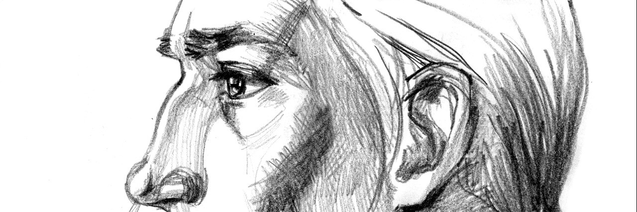 How I Explain How I Feel During a Major Depressive Episode Sketch portrait of a man with long hair