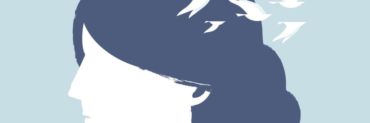 What Friends and Family Can Do to Help a Person With Depression Girl with flying birds.