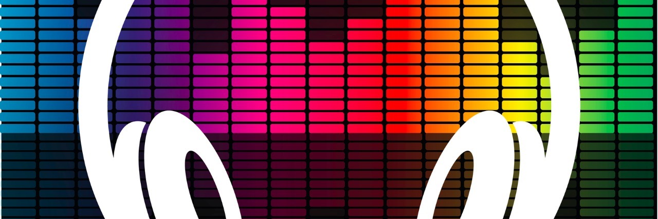 Songs That Help Me With Stress as Someone on the Autism Spectrum Illustration of headphones against a graph charting sound