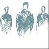 Standing businessman. Concept vector illustration, sketch drawn