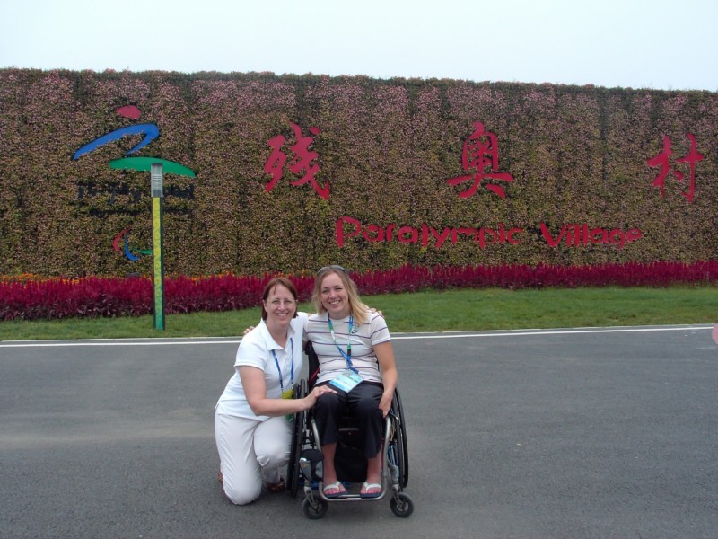 Beth and Cindy in China.