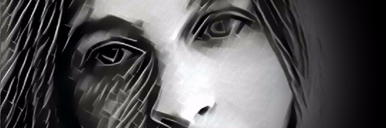 Why Quitting a Job Because of Your Depression Doesn't Make You Weak woman's face, black and white illustration