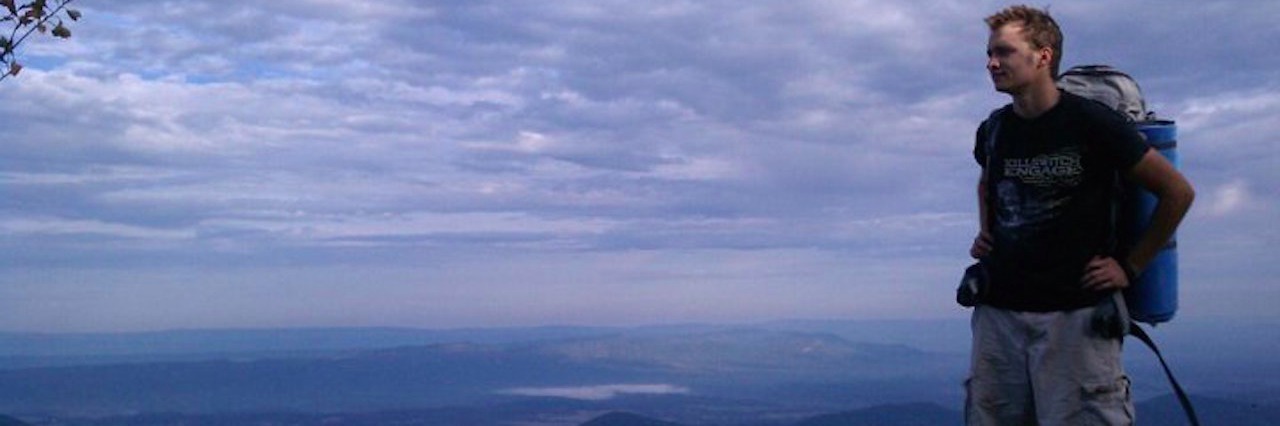 Suicide Prevention and Access to Guns The author's son hiking in the mountains.