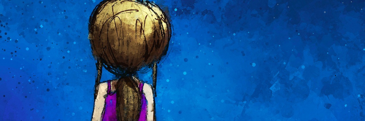 Complex Regional Pain Syndrome: Getting Symptoms With No Warning Signs digital painting of girl sitting lonely in the moonlight, watercolor on paper texture