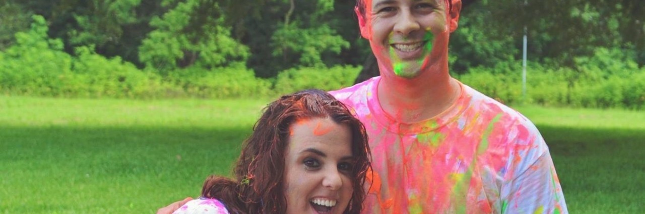 Dealing With Missing Out on Opportunities Because You're Sick man and woman covered in colorful splatters of paint