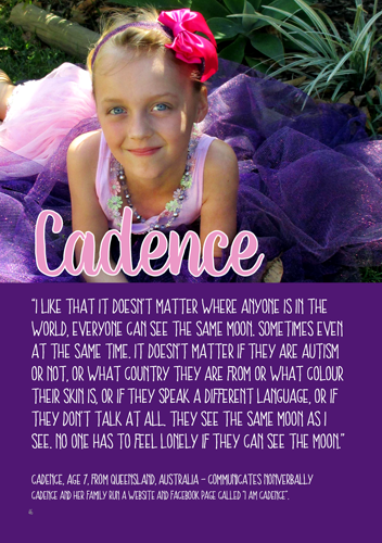 Cadence's page of the book.