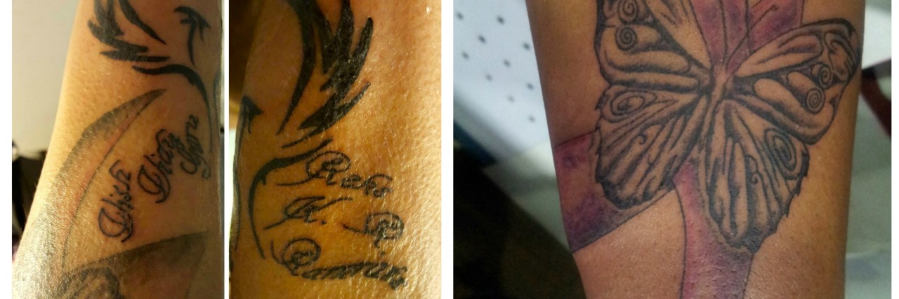 What I Mean When I Respond to Questions About My Fibromyalgia arms and leg with tattoos