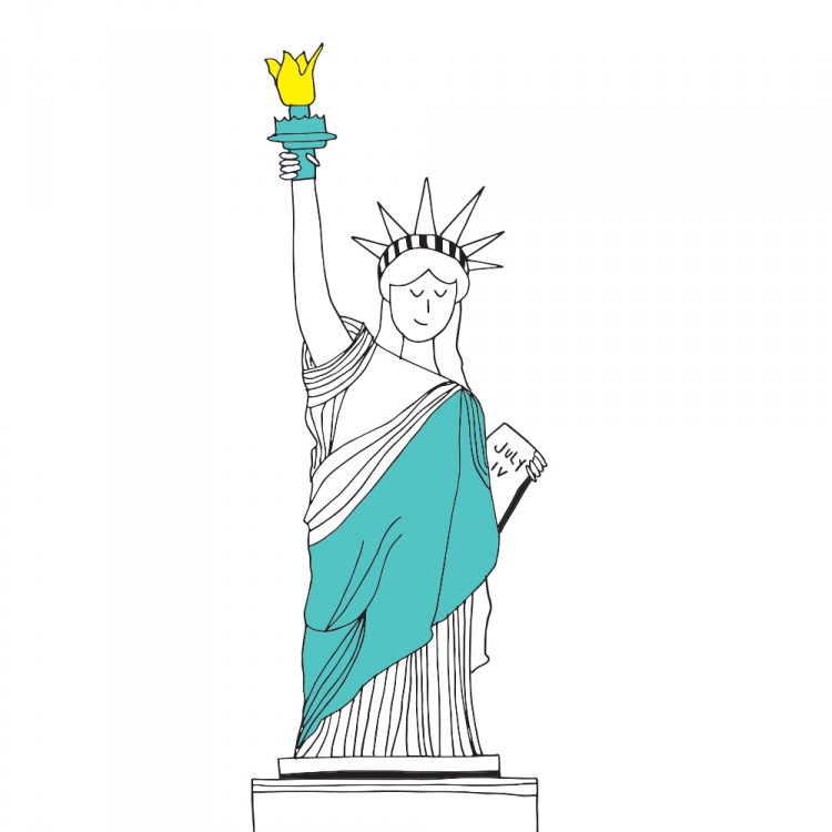 Illustration of the Statue of Liberty