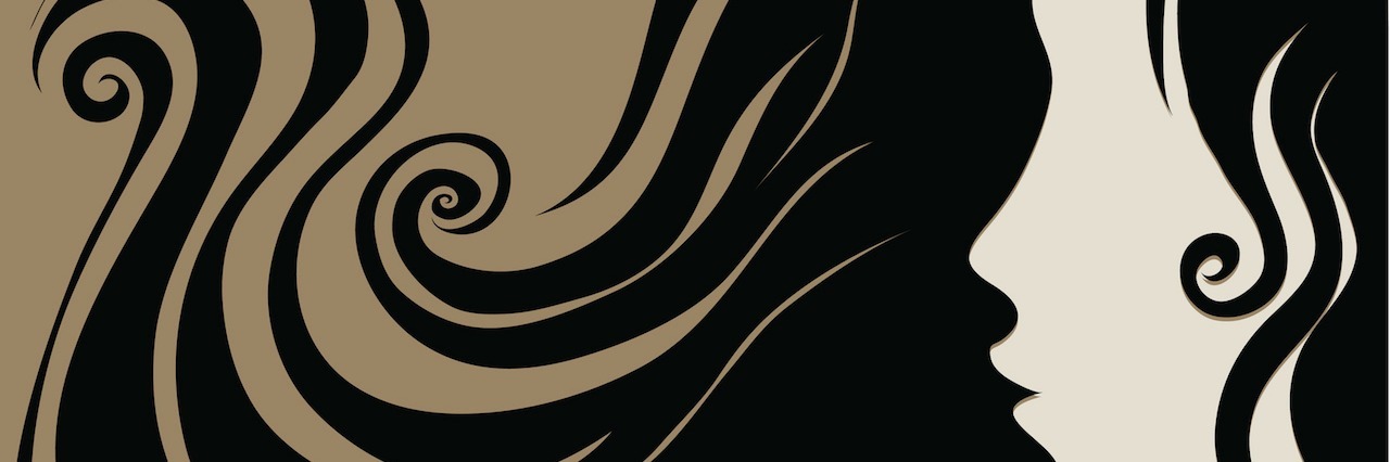 Peer Pressure When You Have Chronic Pain and Illness drawing of profile of woman with long hair