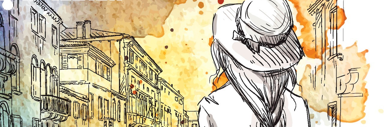 What to Know If You Were Just Diagnosed With Pulmonary Hypertension sketch of woman standing in city