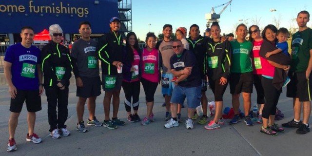 When Others Avoid Talking About My Partner After His Suicide group of 5k runners in front of ikea store