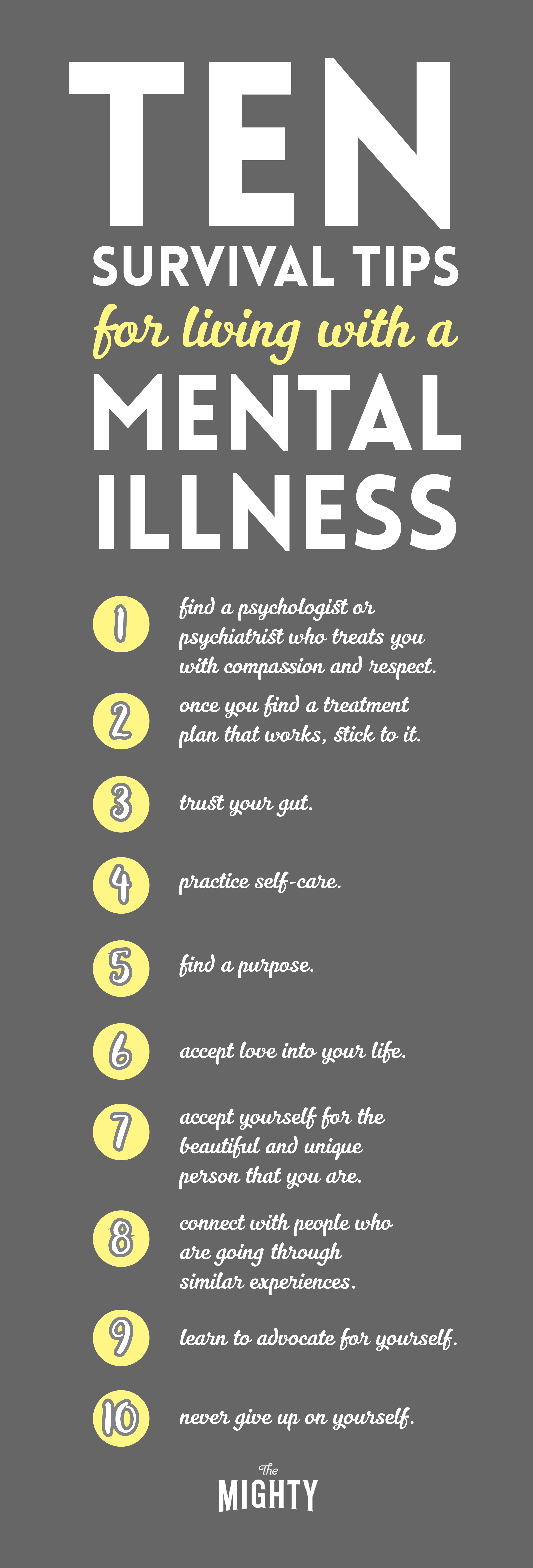 10 Survival Tips For Living With a Mental Illness