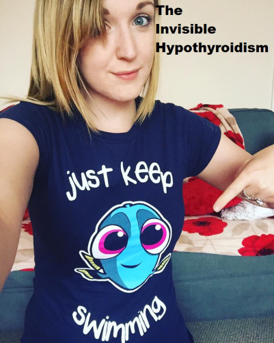 Rachel Hill and her 'Just Keep swimming shirt'