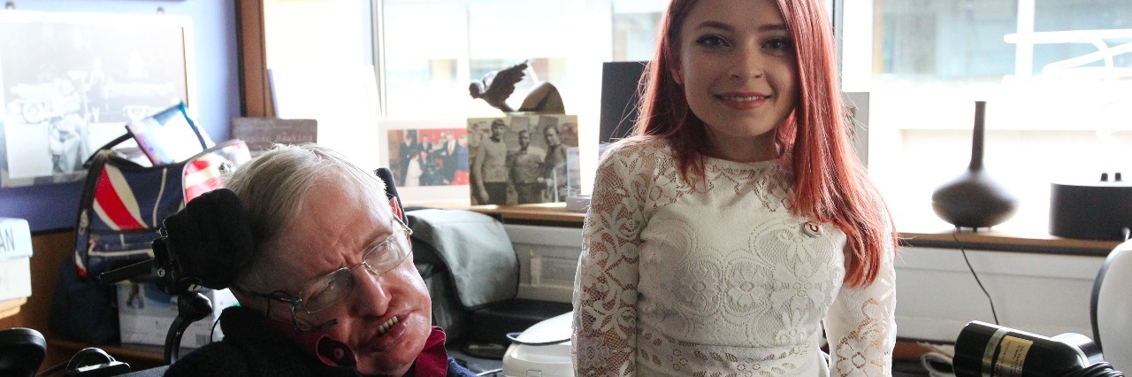 Stephen Hawking Praises Self-Portrait of Disabled Artist Rebecca Dann Stephen Hawking and Rebecca Dann