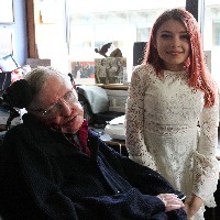 Stephen Hawking and Rebecca Dann