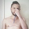 man with cystic fibrosis taking the straw challenge