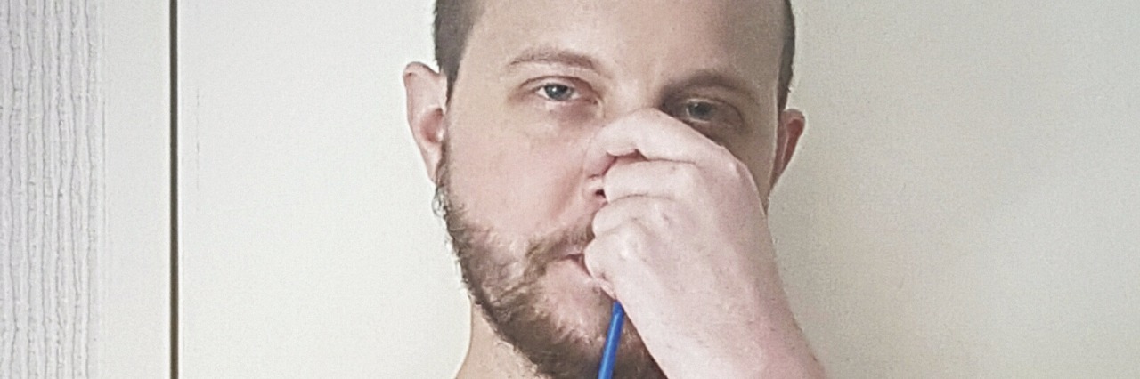 Being a Personal Trainer With Cystic Fibrosis man with cystic fibrosis taking the straw challenge