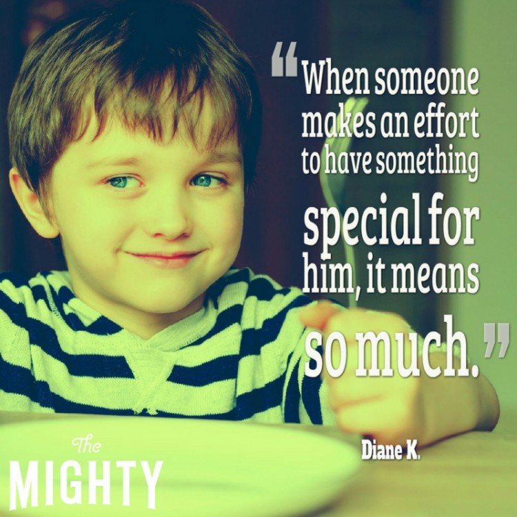 "When someone makes an effort to have something special for him, it means so much."