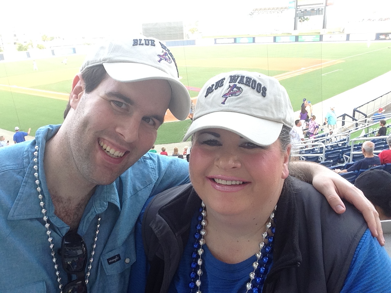 Anita and Abraham at the baseball game