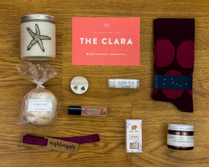 Inside "The Clara" box