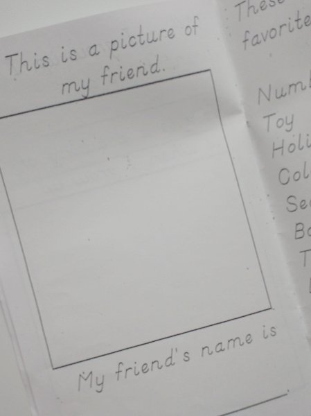 school project about best friends for kindergarten class