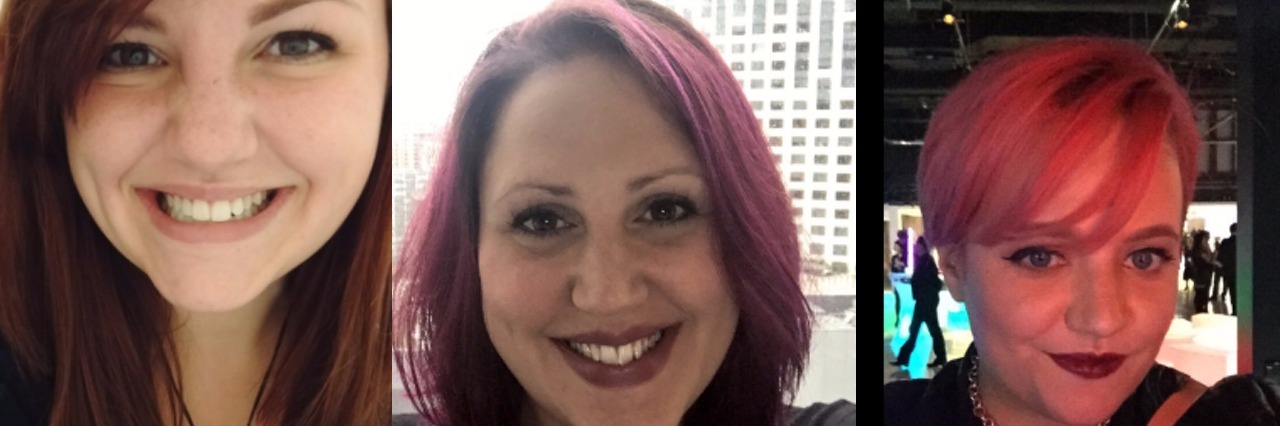 #FaceOfMentalIllness Shows Mental Illness Is Not a Halloween Costume Photo college of three selfies of women.