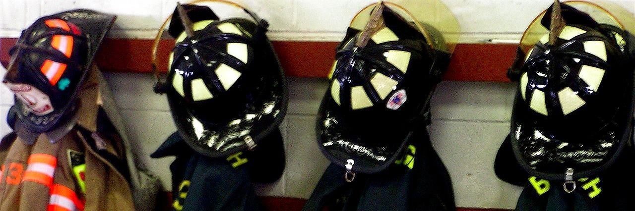Firefighter helmets and jackets