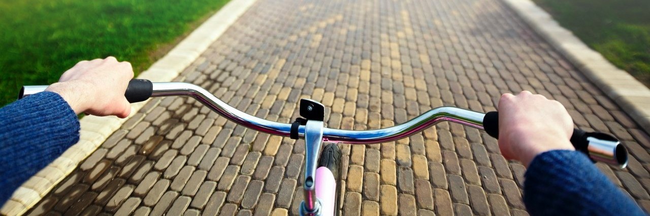 woman on a bike ride