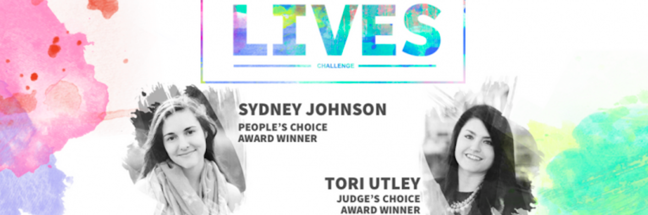 Winners of the Leveraging Impactful Videos to End Stigma Challenge A banner with a picture of two women. text reads: Lives