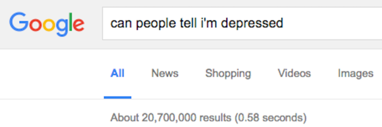 Common Questions of Someone With Depression google search bar